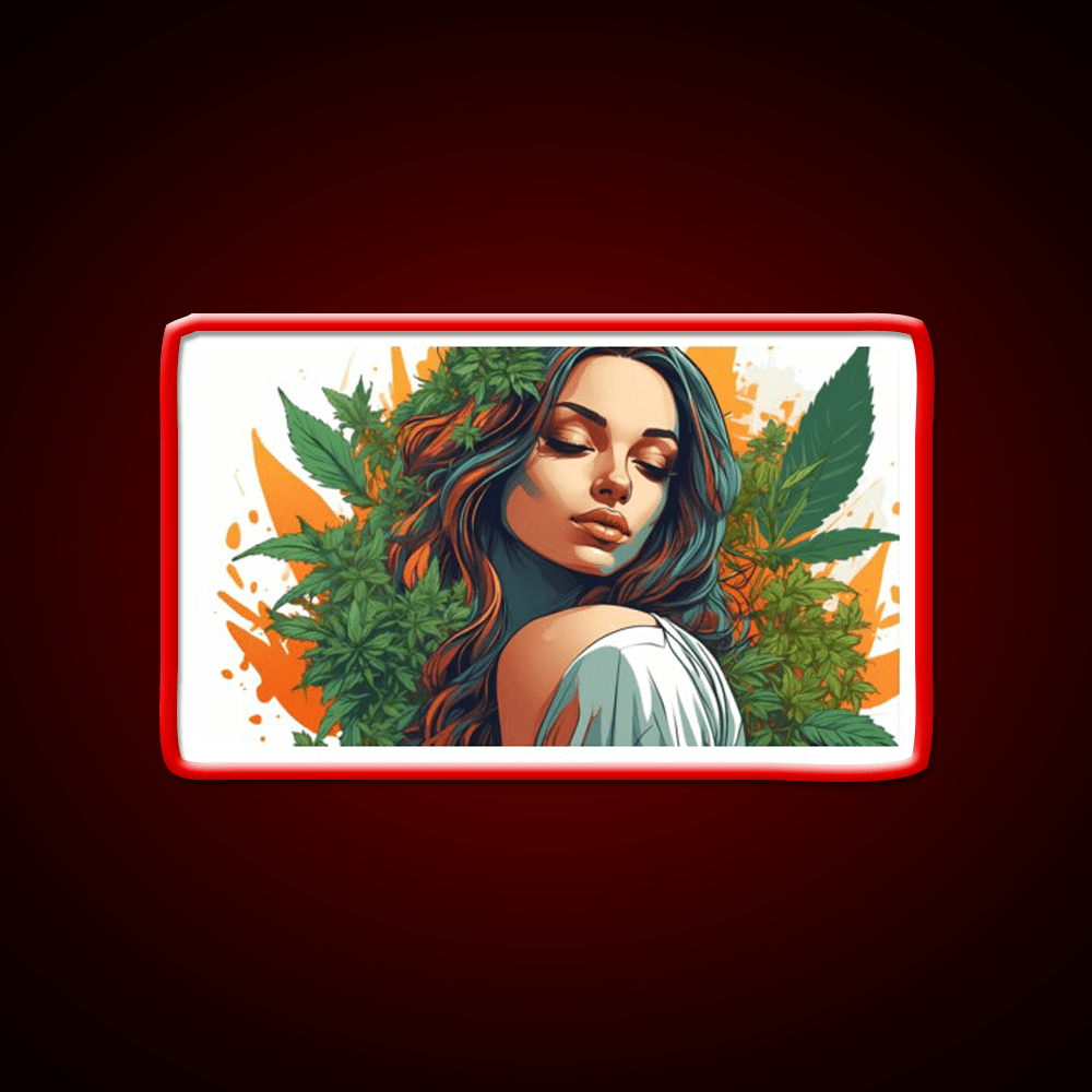 Canna Latina Hemp Inspired Green Leaf Led Neon Sign Rgb Color - Shineneon
