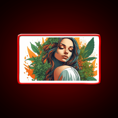 Canna Latina Hemp Inspired Green Leaf Led Neon Sign Rgb Color - Shineneon