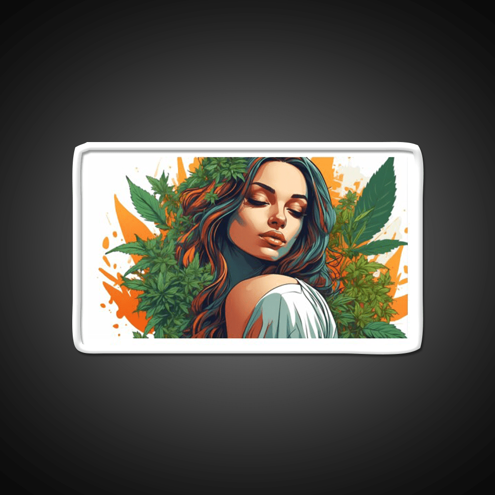 Canna Latina Hemp Inspired Green Leaf Led Neon Sign Rgb Color - Shineneon