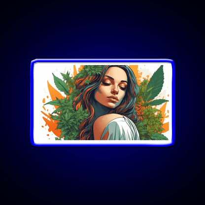 Canna Latina Hemp Inspired Green Leaf Led Neon Sign Rgb Color - Shineneon
