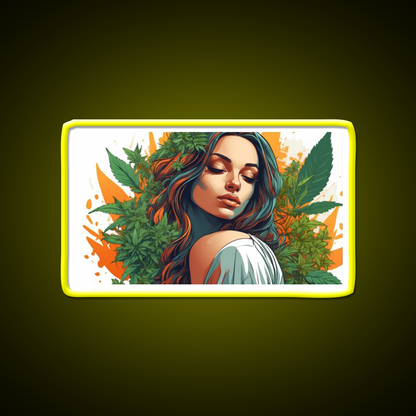 Canna Latina Hemp Inspired Green Leaf Led Neon Sign Rgb Color - LED neon sign view 7