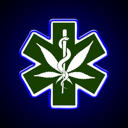 Canna Meds Hemp Inspired Green Leaf Led Neon Sign Rgb Color - LED neon sign view 5