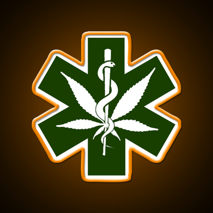 Canna Meds Hemp Inspired Green Leaf Led Neon Sign Rgb Color - LED neon sign view 6