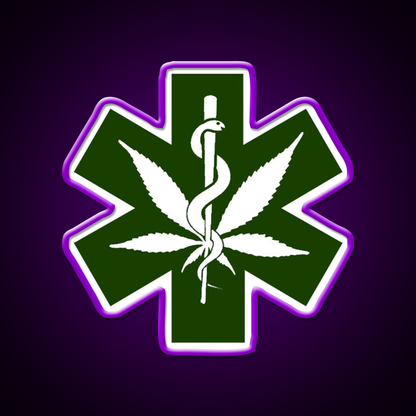 Canna Meds Hemp Inspired Green Leaf Led Neon Sign Rgb Color - LED neon sign view 9