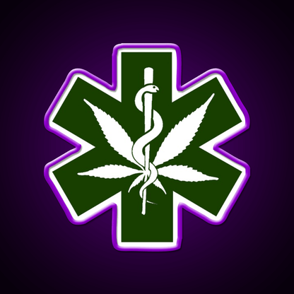Canna Meds Hemp Inspired Green Leaf Led Neon Sign Rgb Color - Shineneon