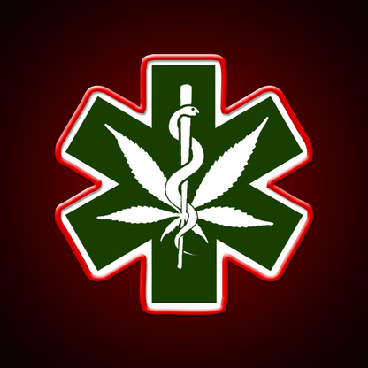 Canna Meds Hemp Inspired Green Leaf Led Neon Sign Rgb Color - Shineneon