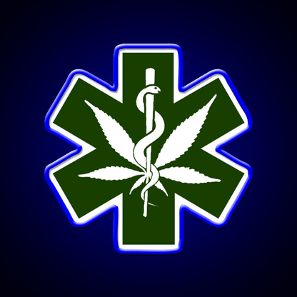 Canna Meds Hemp Inspired Green Leaf Led Neon Sign Rgb Color - Shineneon