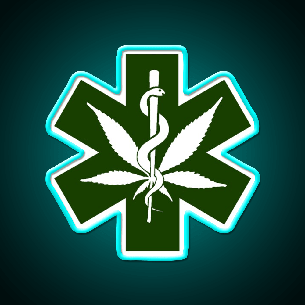 Canna Meds Hemp Inspired Green Leaf Led Neon Sign Rgb Color - Shineneon
