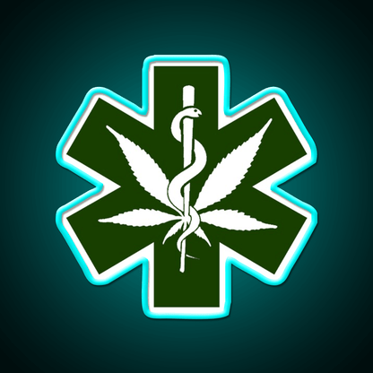 Canna Meds Hemp Inspired Green Leaf Led Neon Sign Rgb Color - Shineneon