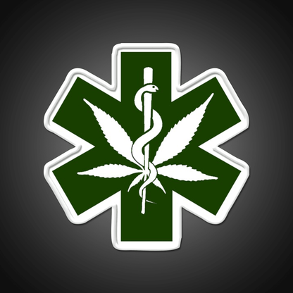 Canna Meds Hemp Inspired Green Leaf Led Neon Sign Rgb Color - Shineneon