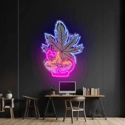 Cannabis Eat Ramen Custom Led Signs Artwork For Sale