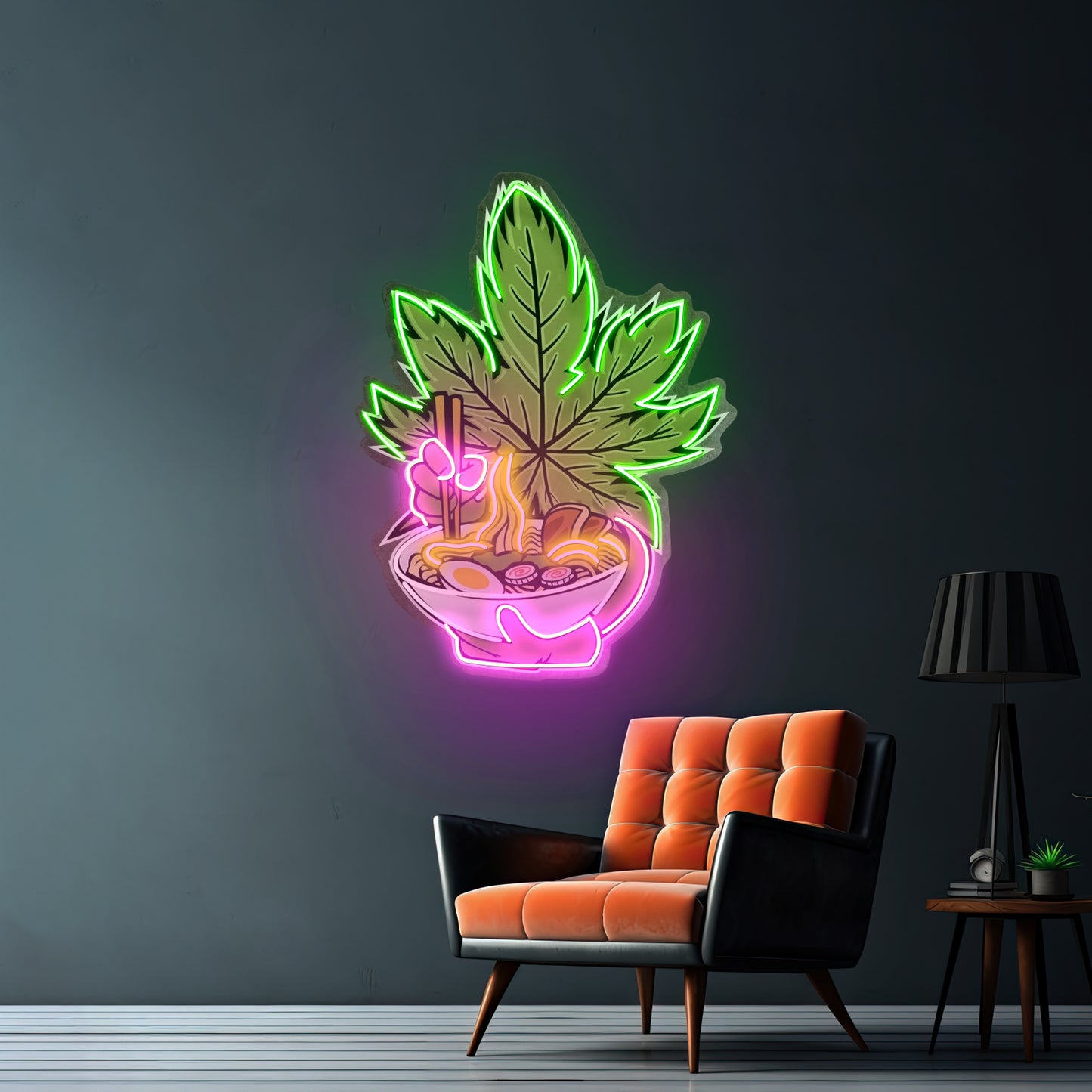 Cannabis Eat Ramen Custom Led Signs Artwork For Sale