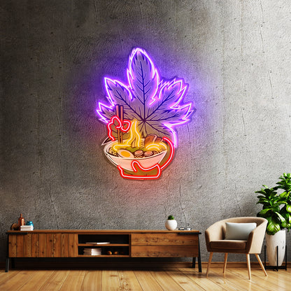 Cannabis Eat Ramen Custom Led Signs Artwork For Sale