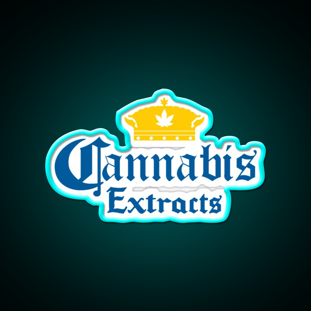 Cannabis Extracts Beer Bar Decor Led Neon Sign Rgb Color - Size and dimension reference