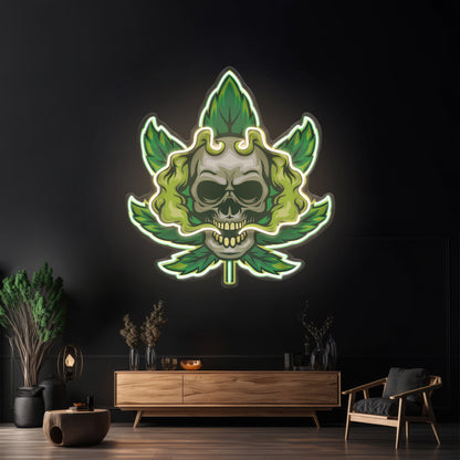 Cannabis Skull Led Neon Sign Light Custom Led Signs