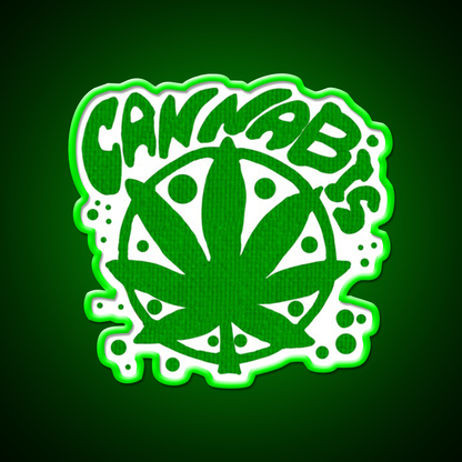 Cannabisskull Skull Hemp Inspired Green Leaf Led Neon Sign 420 Neon Decor Rgb Color - LED neon sign view 8