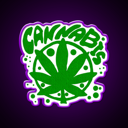 Cannabisskull Skull Hemp Inspired Green Leaf Led Neon Sign 420 Neon Decor Rgb Color - Shineneon