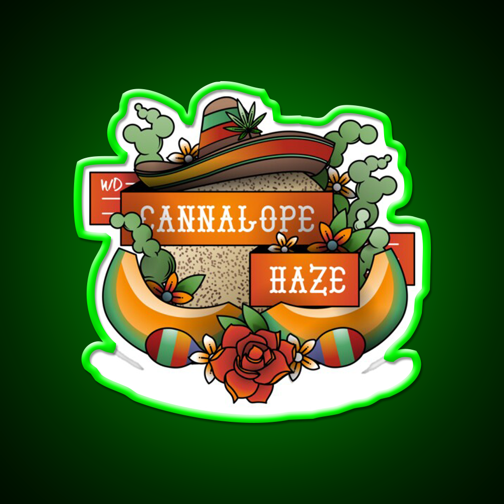 Cannalope Haze Hemp Inspired Green Leaf Led Neon Sign Rgb Color - LED neon sign view 8