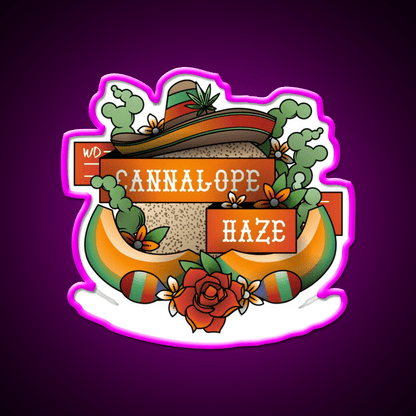 Cannalope Haze Hemp Inspired Green Leaf Led Neon Sign Rgb Color - Shineneon
