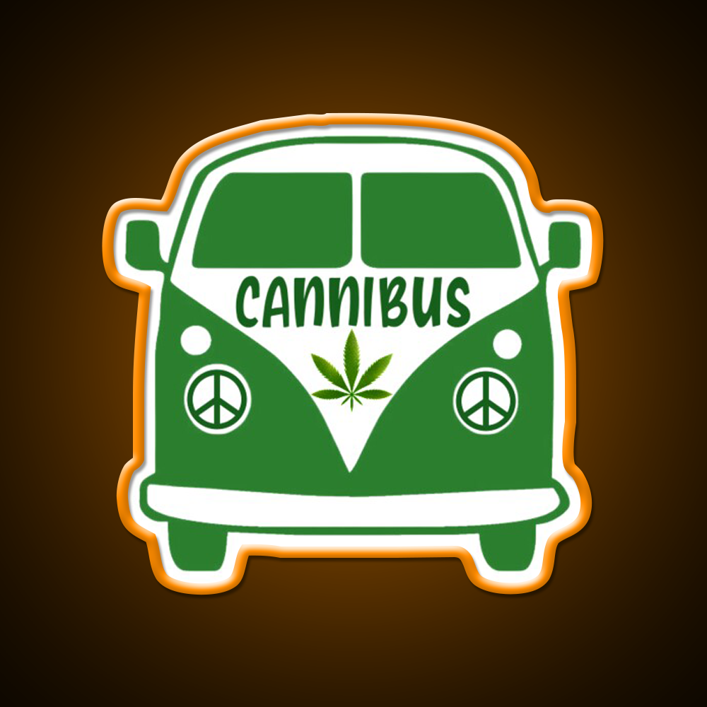 Cannibus Hemp Inspired Green Leaf Led Neon Sign Rgb Color - LED neon sign view 6