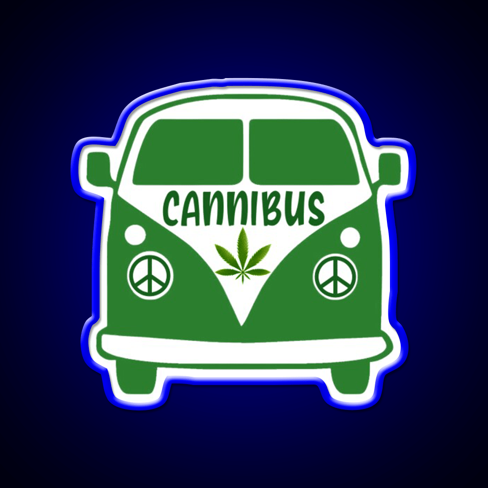 Cannibus Hemp Inspired Green Leaf Led Neon Sign Rgb Color - Shineneon