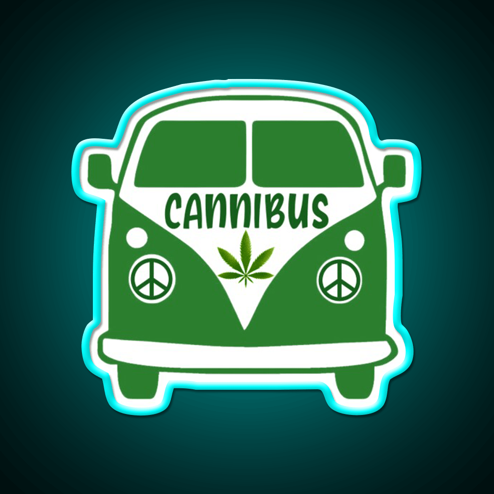 Cannibus Hemp Inspired Green Leaf Led Neon Sign Rgb Color - Shineneon