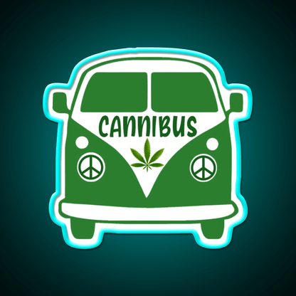 Cannibus Hemp Inspired Green Leaf Led Neon Sign Rgb Color - Shineneon