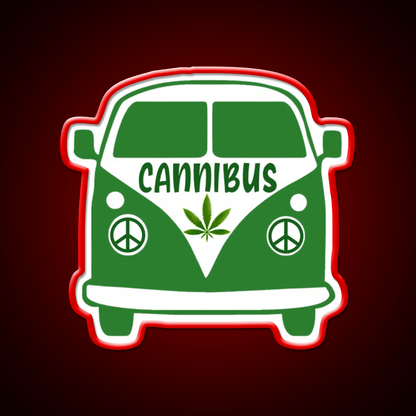 Cannibus Hemp Inspired Green Leaf Led Neon Sign Rgb Color - Shineneon