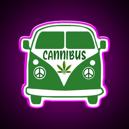 Cannibus Hemp Inspired Green Leaf Led Neon Sign Rgb Color - Shineneon