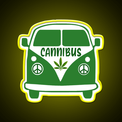 Cannibus Hemp Inspired Green Leaf Led Neon Sign Rgb Color - Shineneon