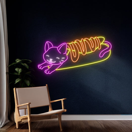 Cannoli Cat Neon Sign