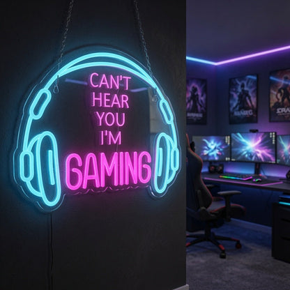Can't Hear You I'm Gaming LED Neon Sign - Shineneon