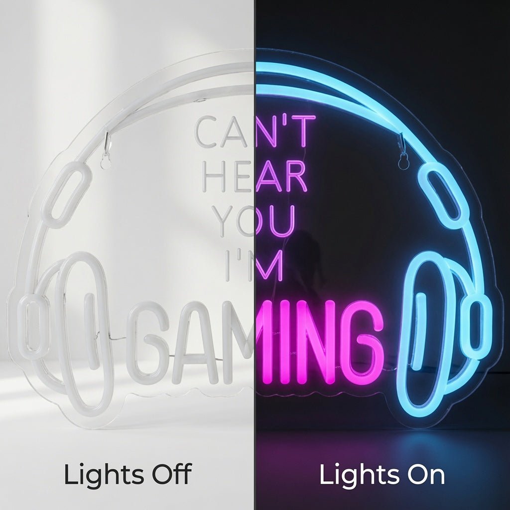 Can't Hear You I'm Gaming LED Neon Sign - Shineneon