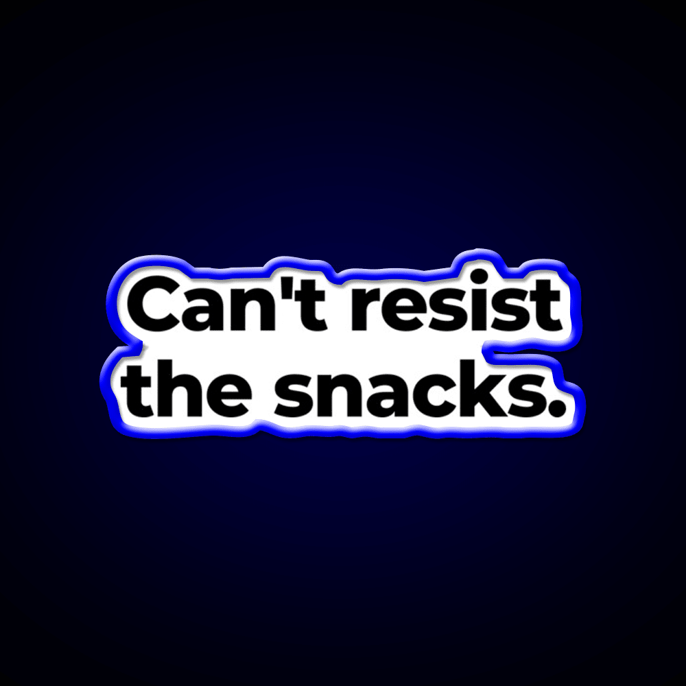 Cant Resist The Snacks Snack Food Led Neon Sign Rgb Color - Shineneon