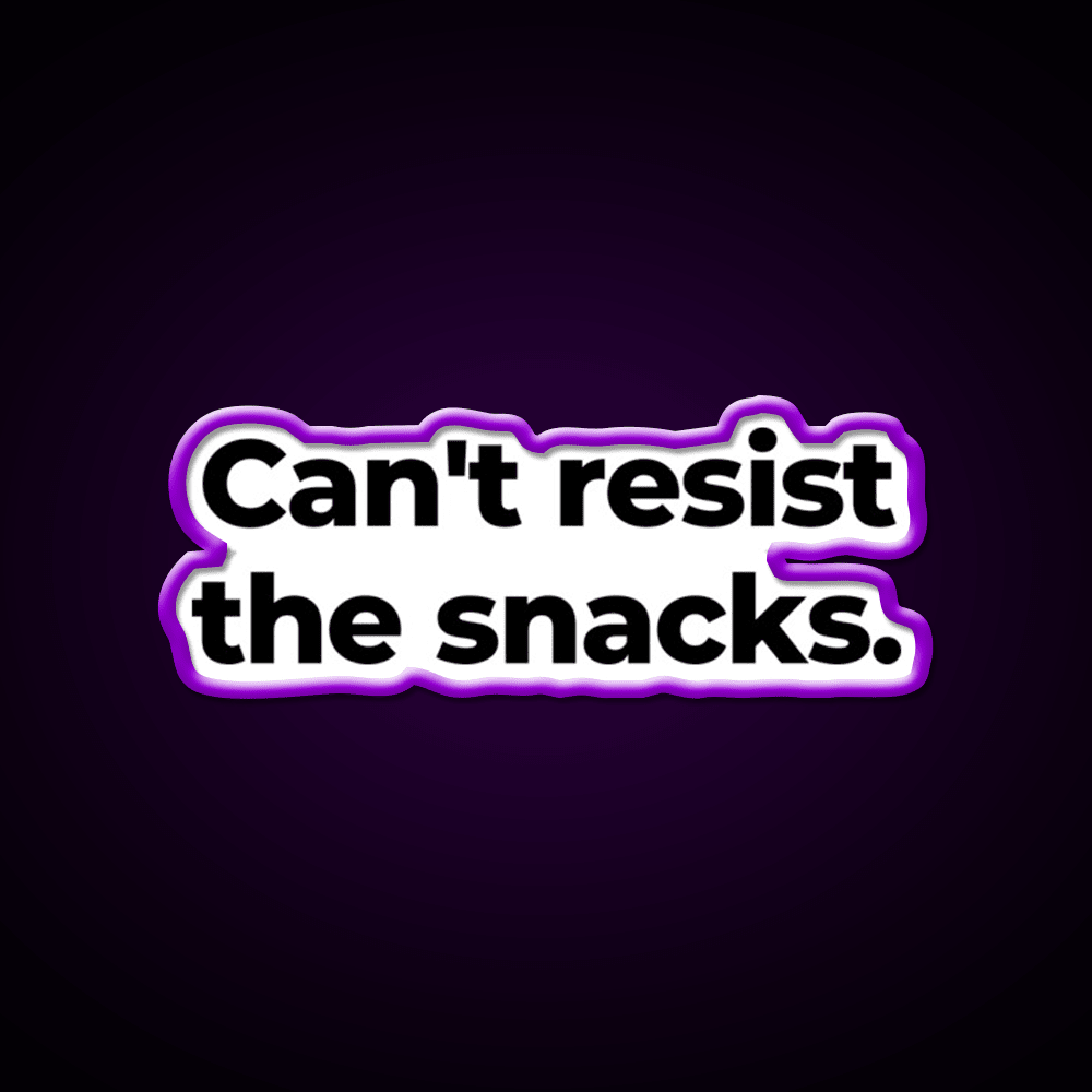 Cant Resist The Snacks Snack Food Led Neon Sign Rgb Color - Shineneon