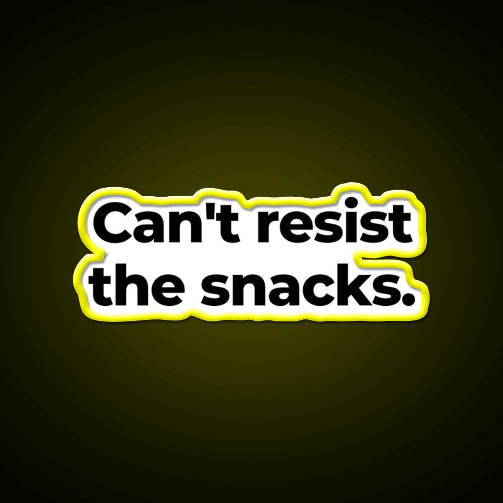 Cant Resist The Snacks Snack Food Led Neon Sign Rgb Color - Shineneon