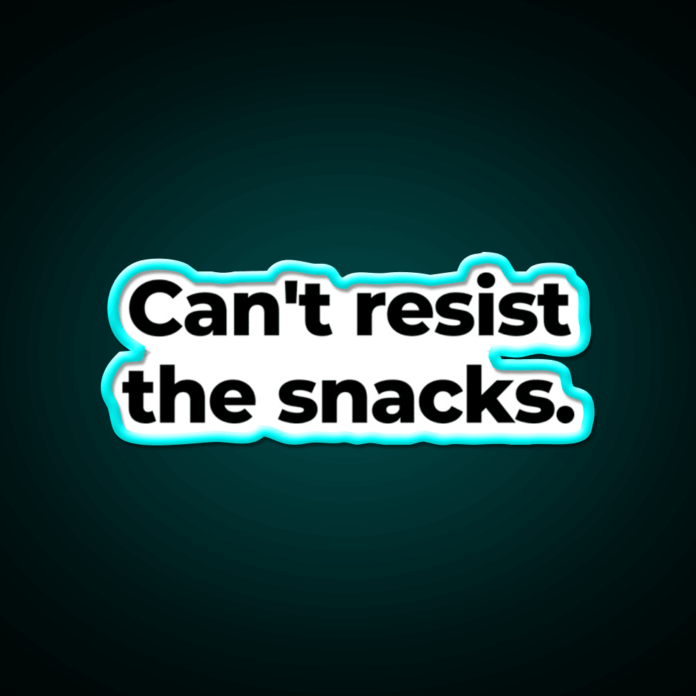 Cant Resist The Snacks Snack Food Led Neon Sign Rgb Color - Shineneon