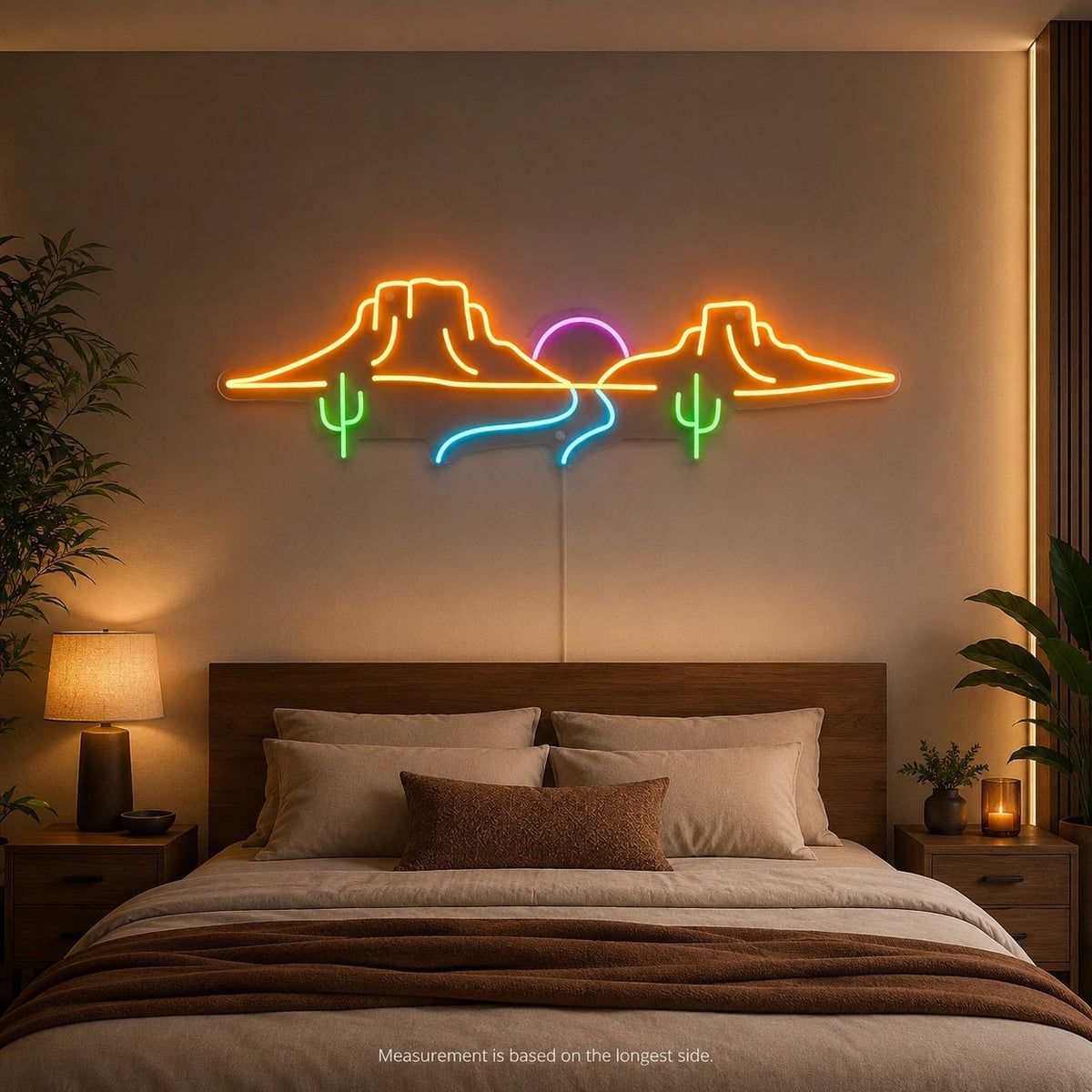 Canyon Cactus Sunset LED Neon Sign - Shineneon