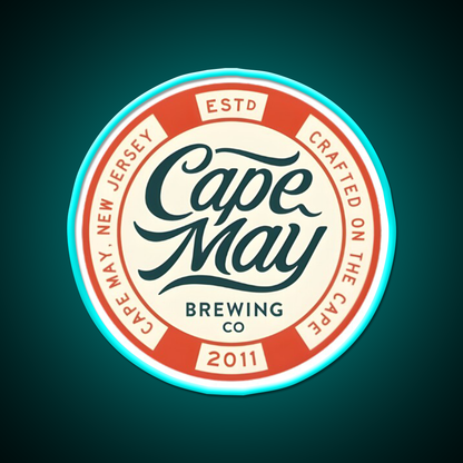Cape May Brewing Co Beer Bar Decor Led Neon Sign Rgb Color - Size and dimension reference