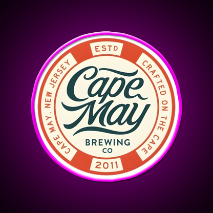 Cape May Brewing Co Beer Bar Decor Led Neon Sign Rgb Color - Neon sign mounted on wall in room