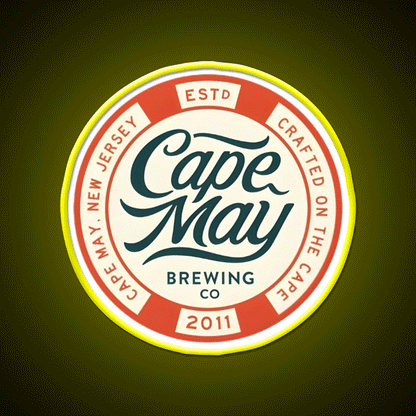Cape May Brewing Co Beer Bar Decor Led Neon Sign Rgb Color - Custom LED neon sign front view