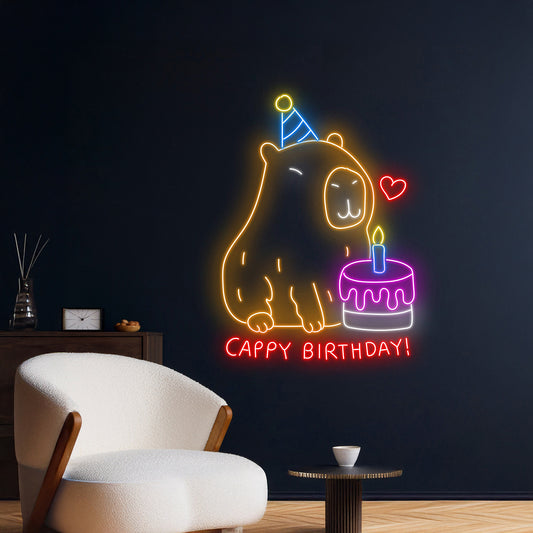 Cappy Birthday Neon Sign