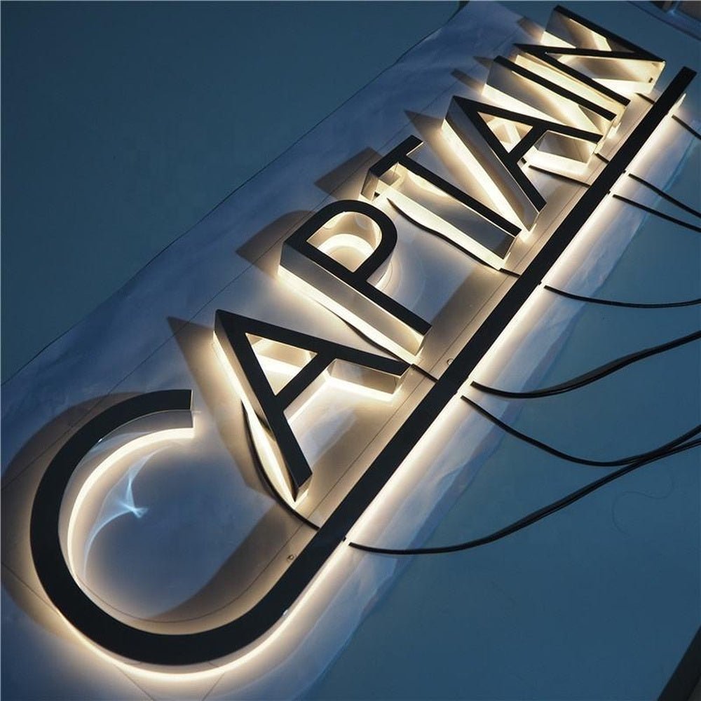 Captain 3D Backlit Letters Business Metal Led Sign - Shineneon