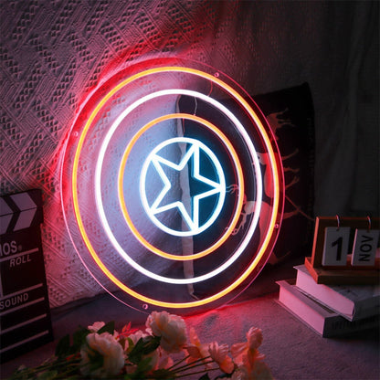 Captain American Shield Led Neon Sign - Shineneon