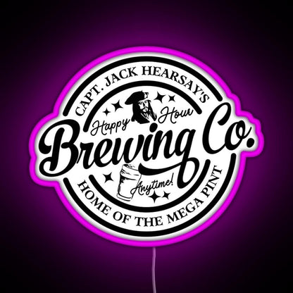 Captain Jack Hearsays Brewing Home Of The Mega Rgb Neon Sign - Shineneon