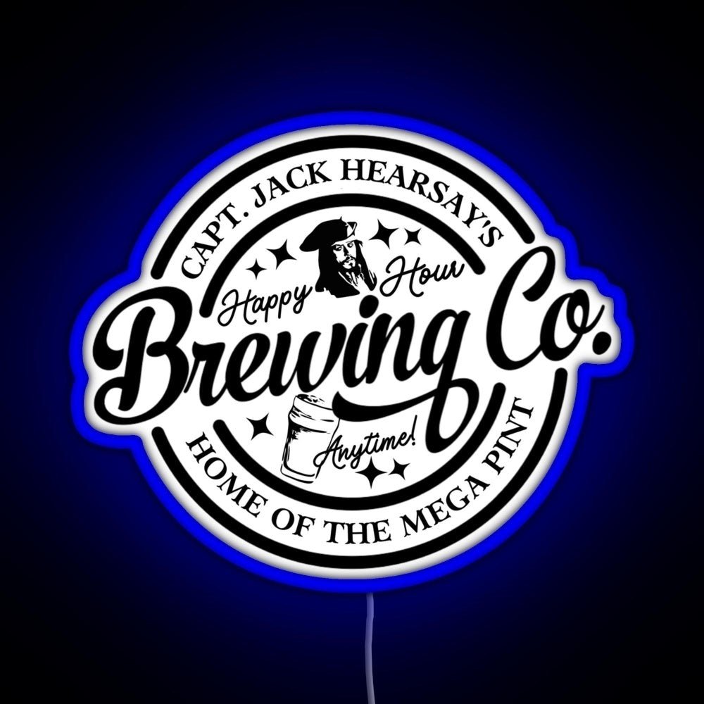 Captain Jack Hearsays Brewing Home Of The Mega Rgb Neon Sign - Shineneon