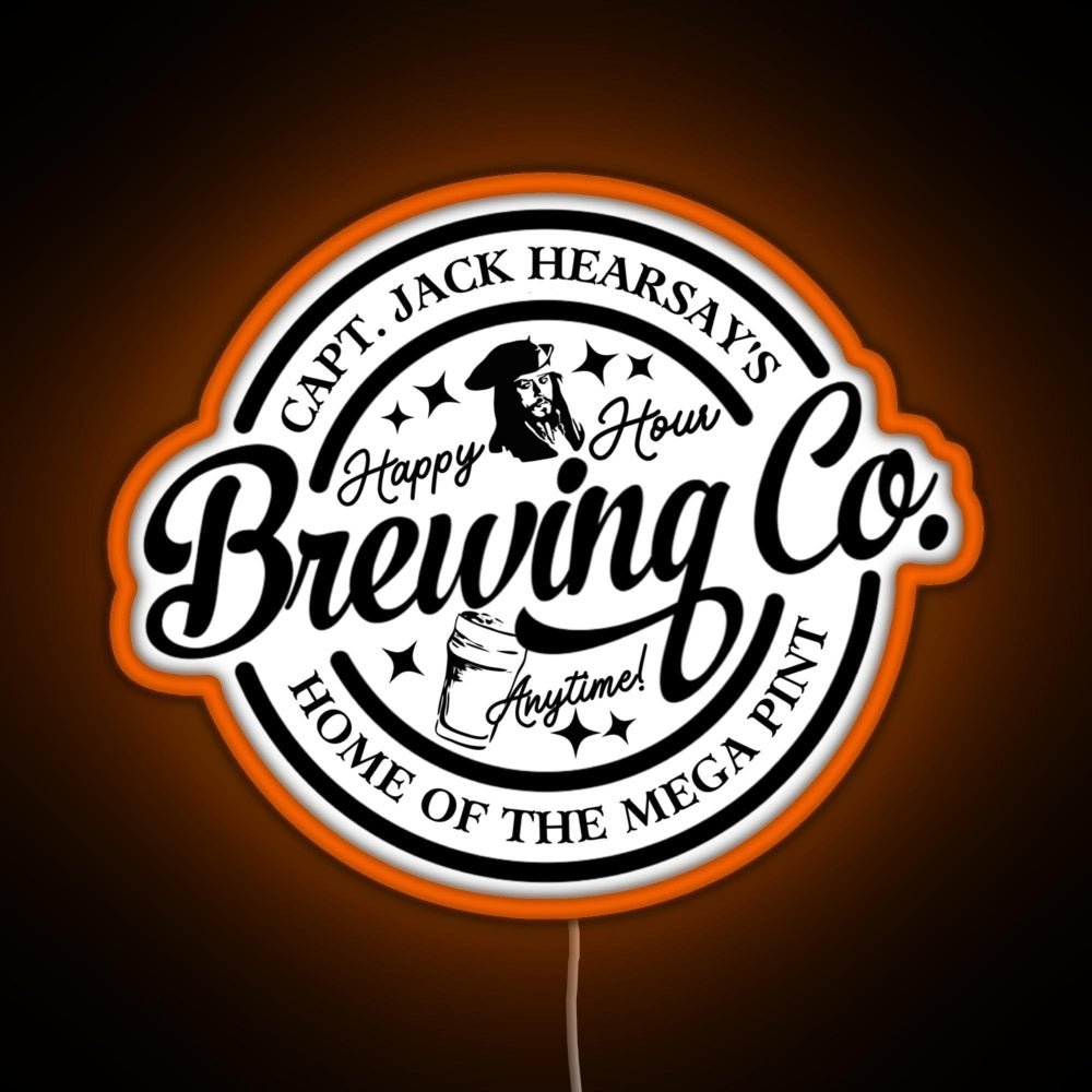 Captain Jack Hearsays Brewing Home Of The Mega Rgb Neon Sign - Shineneon