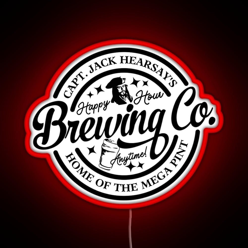 Captain Jack Hearsays Brewing Home Of The Mega Rgb Neon Sign - Shineneon