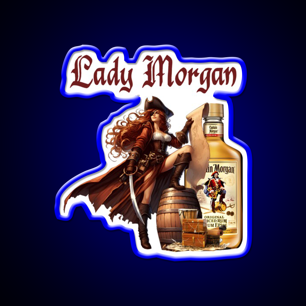 Captain Ladys Miss Morgan Cocktail Bar Decor Led Neon Sign Rgb Color - LED neon sign view 5