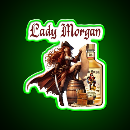 Captain Ladys Miss Morgan Cocktail Bar Decor Led Neon Sign Rgb Color - LED neon sign view 8
